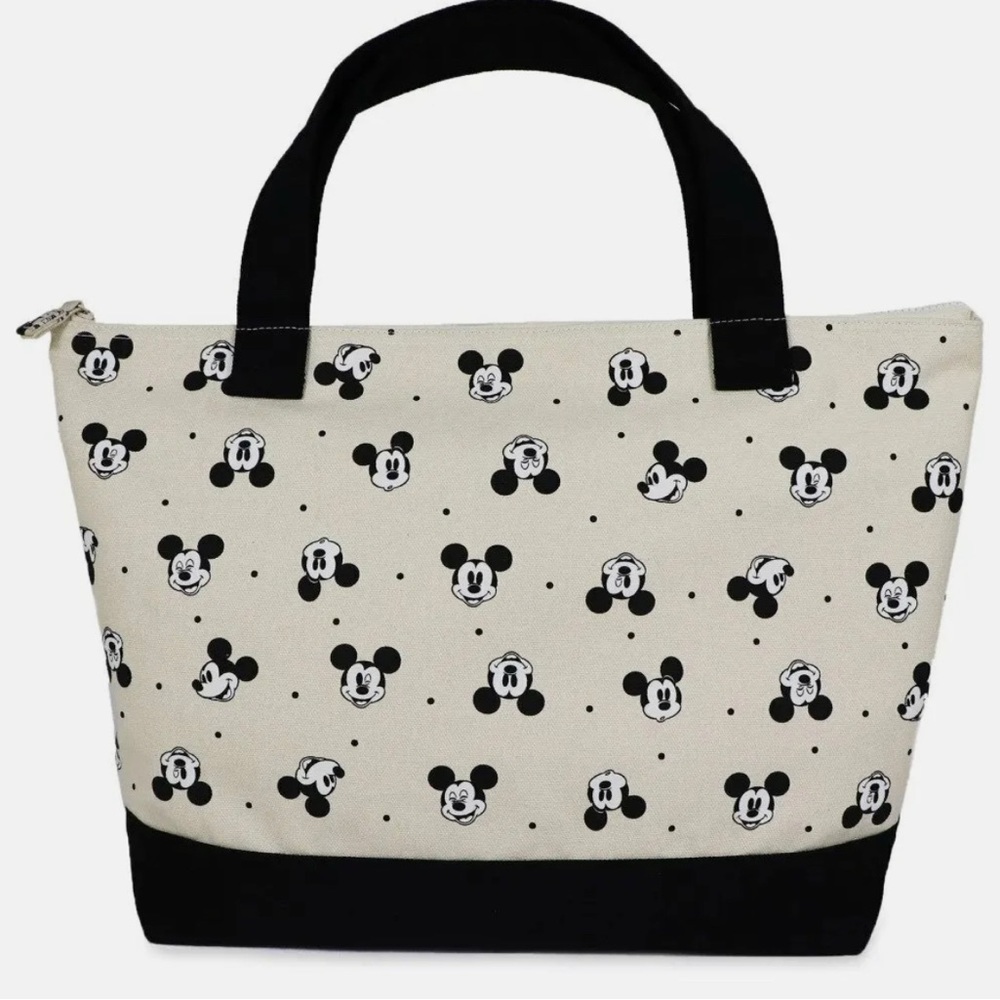 Mickey Mouse Cotton Canvas Tote Bag New